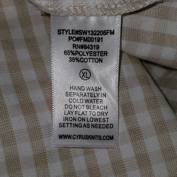 Cyrus Women's Taupe 2 Button Front Closure Gingham Blazer Size xl - Picture 5 of 15